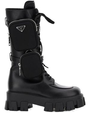 Prada Monolith Boots - Black