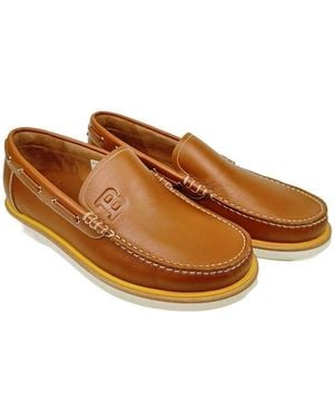 Bally Logo Business Casual Shoes - Brown