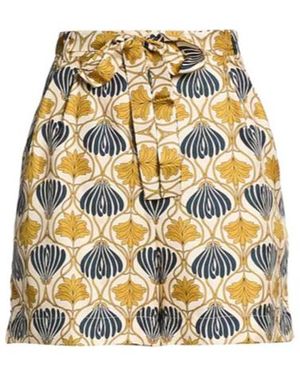 Max Mara Simple Printed Shorts - Natural