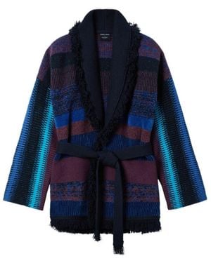 GIORGIO ARMANI X ALANUI Giorgio Armani For Alanui Cashmere Blend Cardigan - Blue