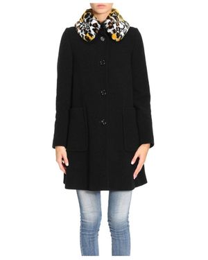 Moschino Long-Sleeved Coat - Black