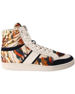 Just Cavalli High Lace-Up Casual Trainers - Multicolour