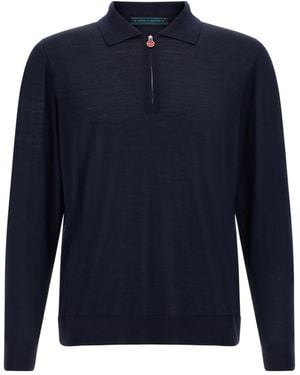 Kiton Long-Sleeve Polo Shirt - Blue