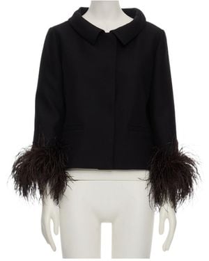 Valentino Button Detailed Long-Sleeved Jacket - Black