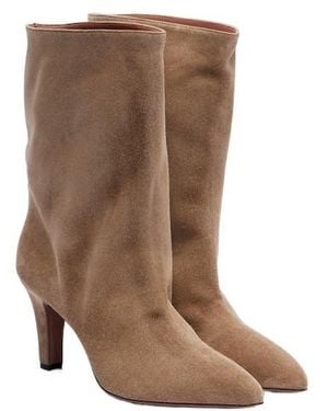Paris Texas Suede Ankle Boots - Brown