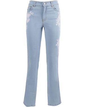 Ermanno Scervino Lace-Patch Jeans - Blue