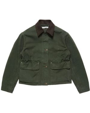 Acne Studios Washed Canvas Blouson Jacket - Green