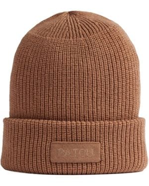 Patou Ribbed Beanie Hat - Brown