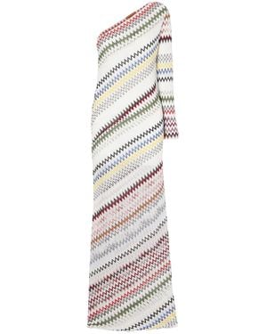 Missoni Striped Crochet-Knit Maxi Dress - White