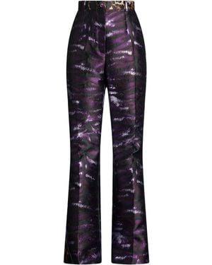Dolce & Gabbana Color Blocked Flared Pants - Blue