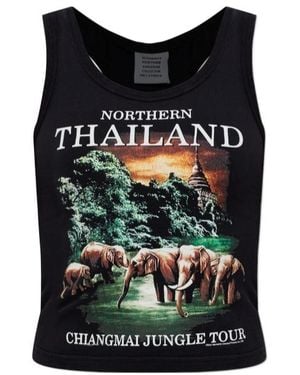 Vetements Graphic Top - Black
