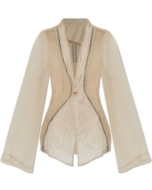 Rick Owens Stag Sheer Zip Jacket - Natural