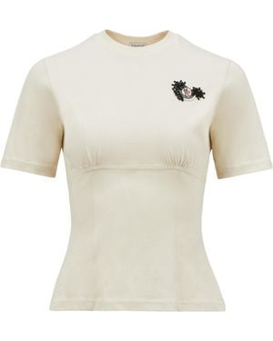 Moncler Logo Patch Crewneck T-Shirt - White