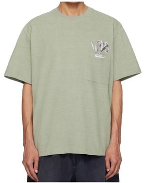 WOOYOUNGMI Floral-Print Pocket T-Shirt - Green