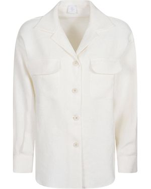 Eleventy Utility Patch-Pocket Jacket - White