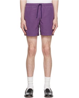 Aspesi Elastic Waist Shorts - Purple