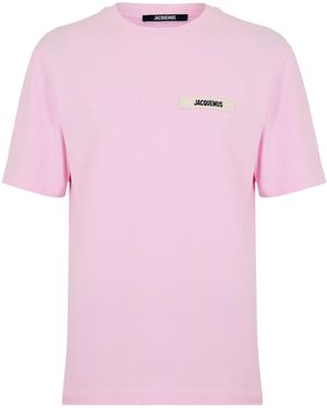 Jacquemus Crew Neck Short-Sleeved T-Shirt - Pink