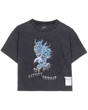 Satisfy Mothtech Graphic-Print T-Shirt - Blue