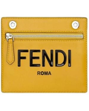 Fendi Leather Pocket - Yellow