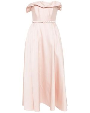 Roland Mouret Ruffle Midi Dress - Pink