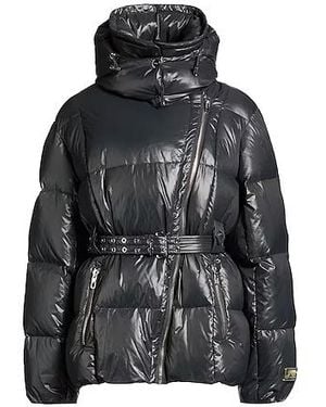 Ganni Long Hooded Down Jacket - Black