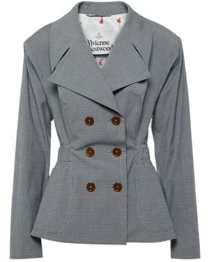 Vivienne Westwood Gingham Cotton Jacket - Gray