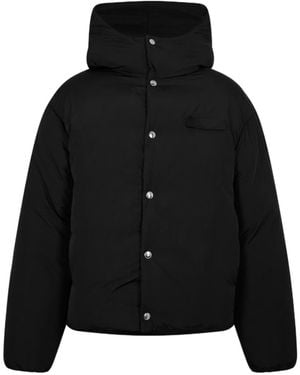 Jacquemus Long-Sleeved Hooded Cotton Jacket - Black