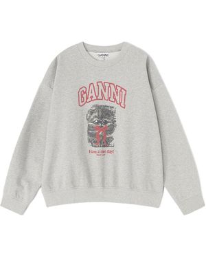 Ganni Kitty Sweatshirt - White