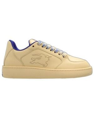 Burberry Logo Detailed Lace-Up Trainers - Natural
