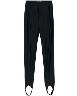 Mugler Panelled Corseted Leggings - Black
