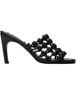 TOTEME 85Mm Knotted-Leather Sandals - Black