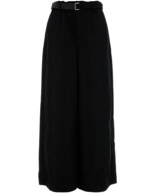 Sacai Wool Palazzo Trousers - Black