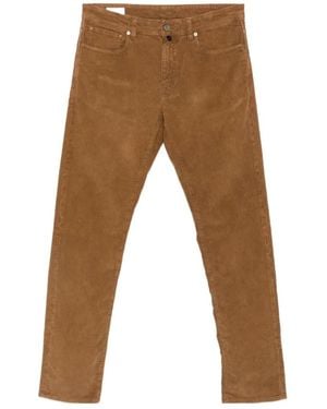 Incotex Corduroy Straight-Leg Pants - Brown