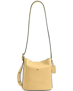 COACH Bleecker Leather Bucket Bag - Metallic