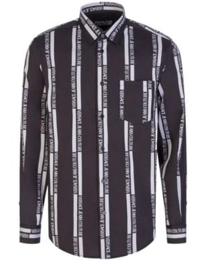 Versace Jeans Couture Logo Long-Sleeved Shirt - Blue