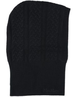 Max Mara Cable-Knit Balaclava - Black