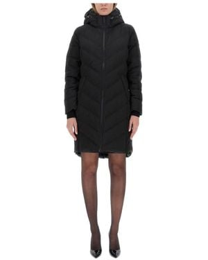 MICHAEL Michael Kors Chevron-Quilted Hooded Jacket - Black