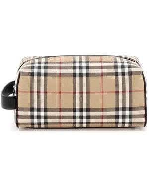 Burberry Vintage Checkered Toiletry Bag - Multicolor