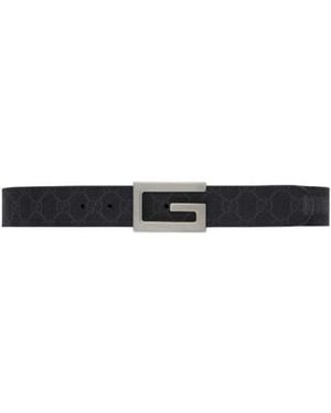 Gucci Reversible Belt With Square G Buckle - White