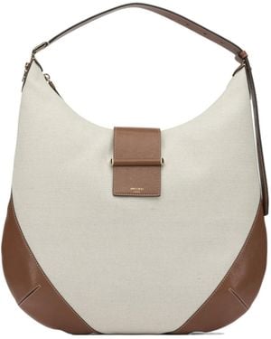 Jimmy Choo Bar Hobo Large Shoulder Bag - White