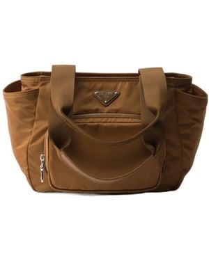 Prada Re-Nylon Tote Bag - Brown