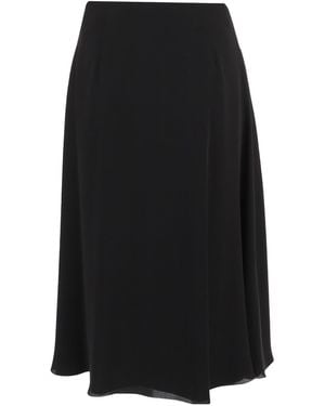 Valentino Back-Slit Skirt - Black