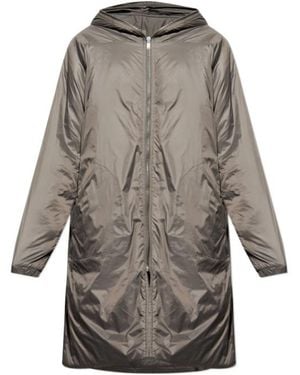 Rick Owens Zipped Hooded Parka - Grey