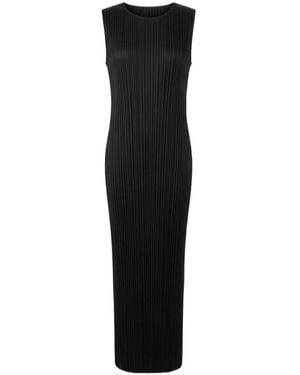 Pleats Please Issey Miyake Sleeveless Midi Dress - Grey