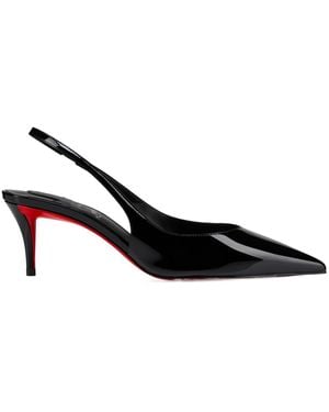 Christian Louboutin Miss Z Sling Back Court Shoes - Black