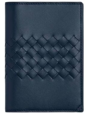 Bottega Veneta Intrecciato Piccolo Passport Case - Blue