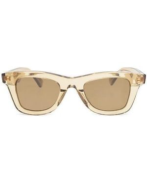Bottega Veneta Eyewear Square Frame Sunglasses - Metallic