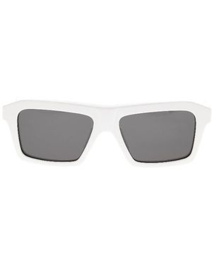 Bottega Veneta Eyewear Rectangle Frame Sunglasses - White