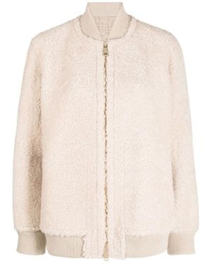 Manzoni 24 Shearling Zip-Up Jacket - Natural