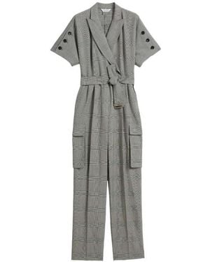 Max Mara Wool Lapel Jumpsuit - Grey